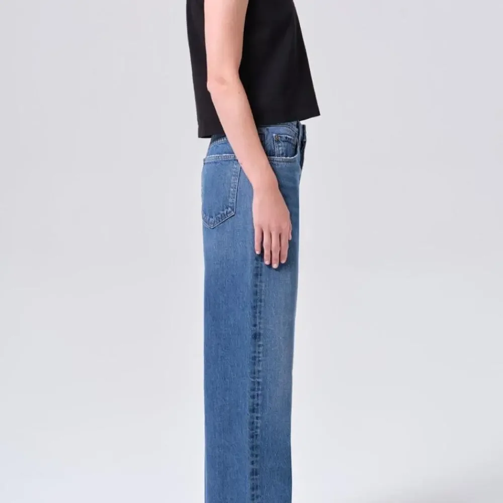 Agolde low slung baggy blue